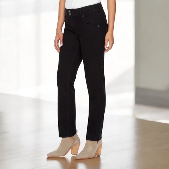 Hudson Los Angeles Women's Straight Leg Jeans Black Size 12/32 - Picture 1 of 7